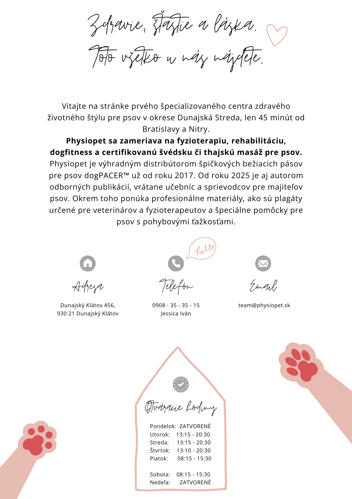 Vitajte na Physiopet